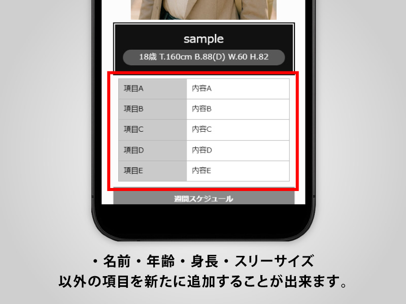 프로필 항목 추가